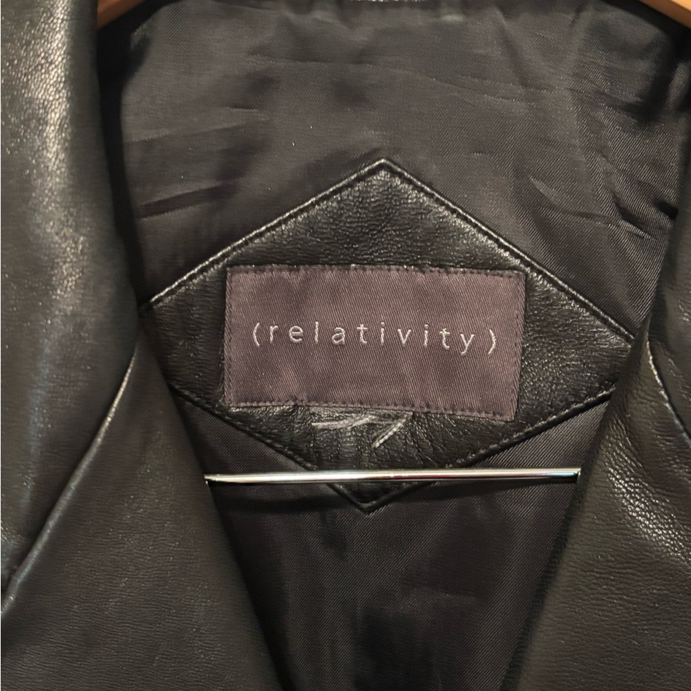 Relativity Classic Black Leather Jacket - image 4